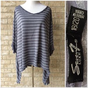 Seven 7 Luxe Shimmer Striped Top 18/20